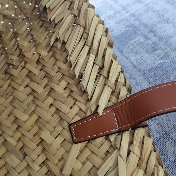 Celine Palm Leaf And Calfskin Tote - Picture 9 of 9